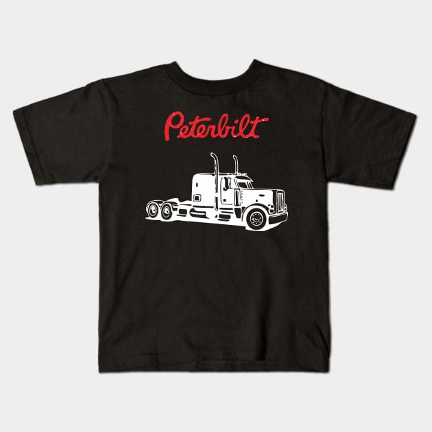 Peterblt Kids T-Shirt by VEKTORKITA